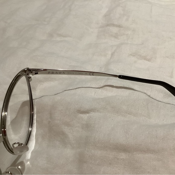 THIS WAS SOLD! TWO PRADA EYEGLASSES: Silver/Black and Gold/Rich Brown - Picture 6 of 8